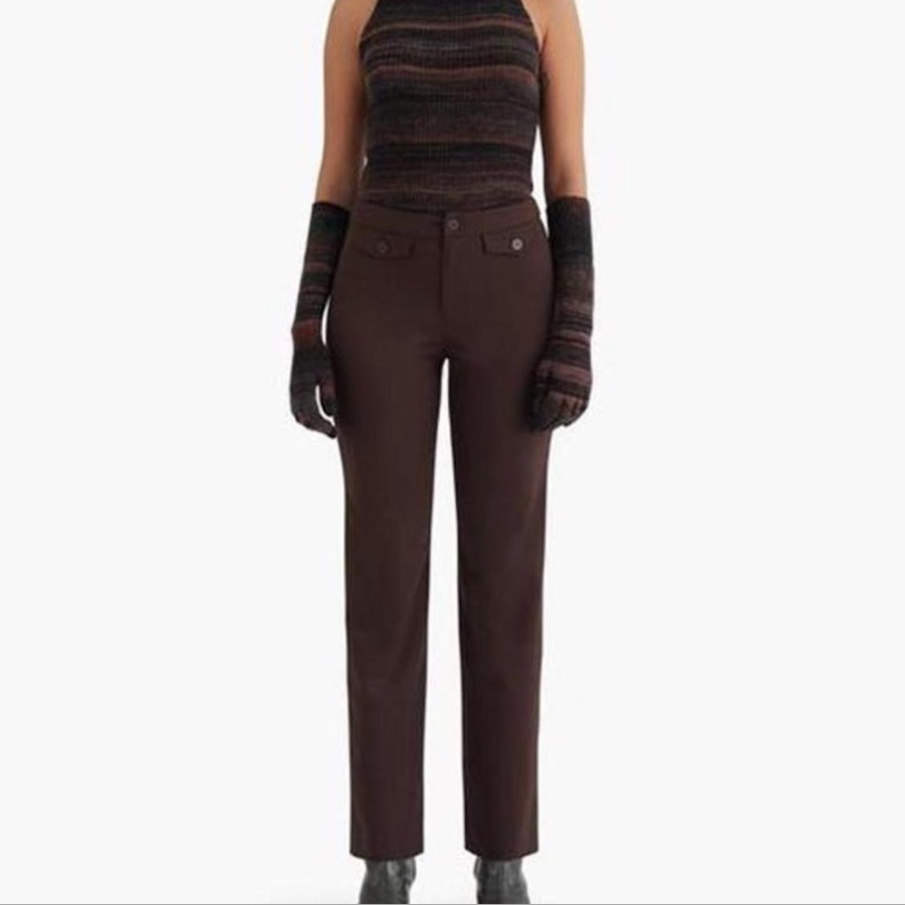 NWOT PALOMA WOOL "DA STRETCH" WOMENS PANTS IN CHOCOLATE BROWN